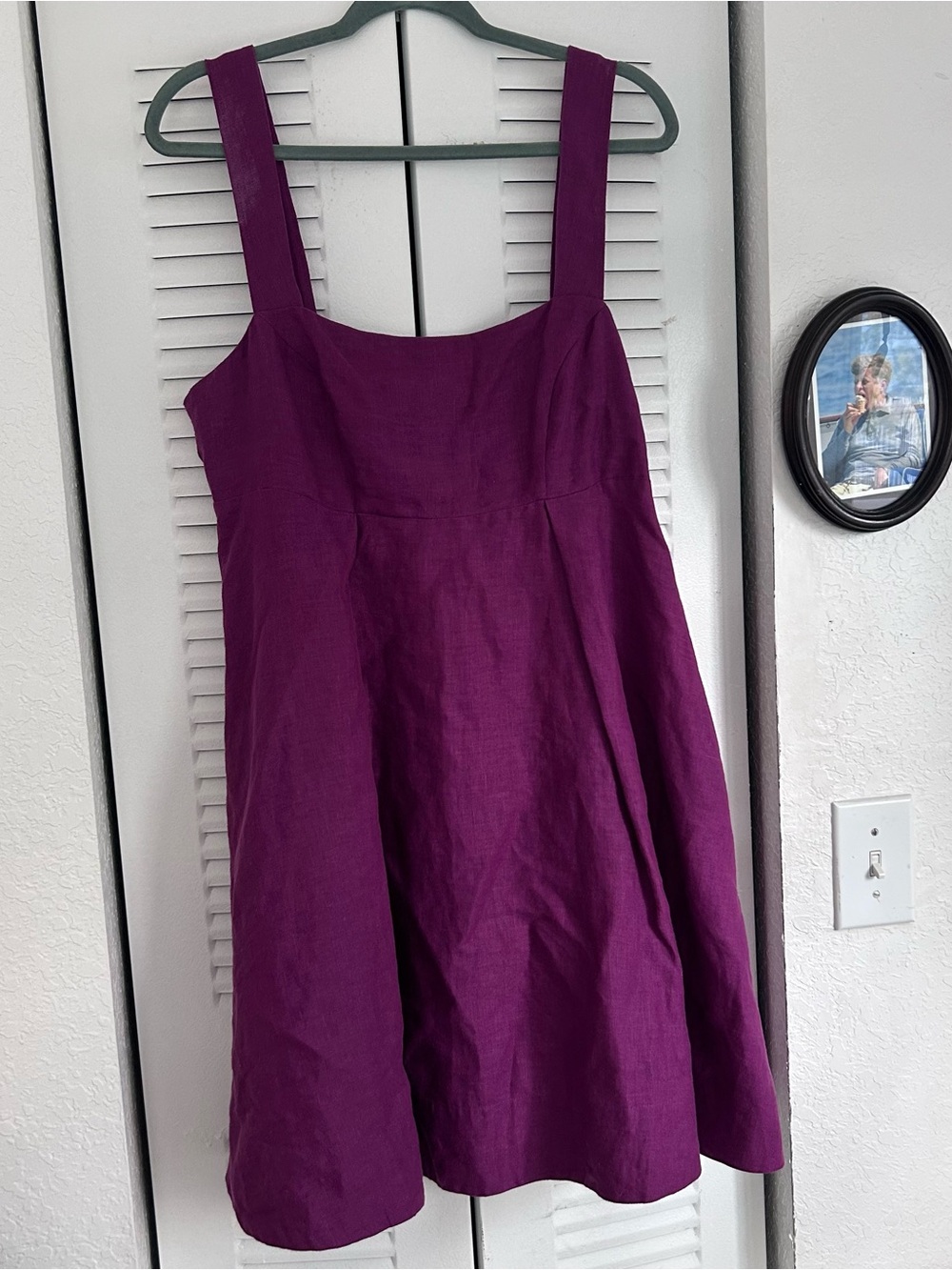 Banana Republic Deep Purple Sleeveless A-Line Mini Dress